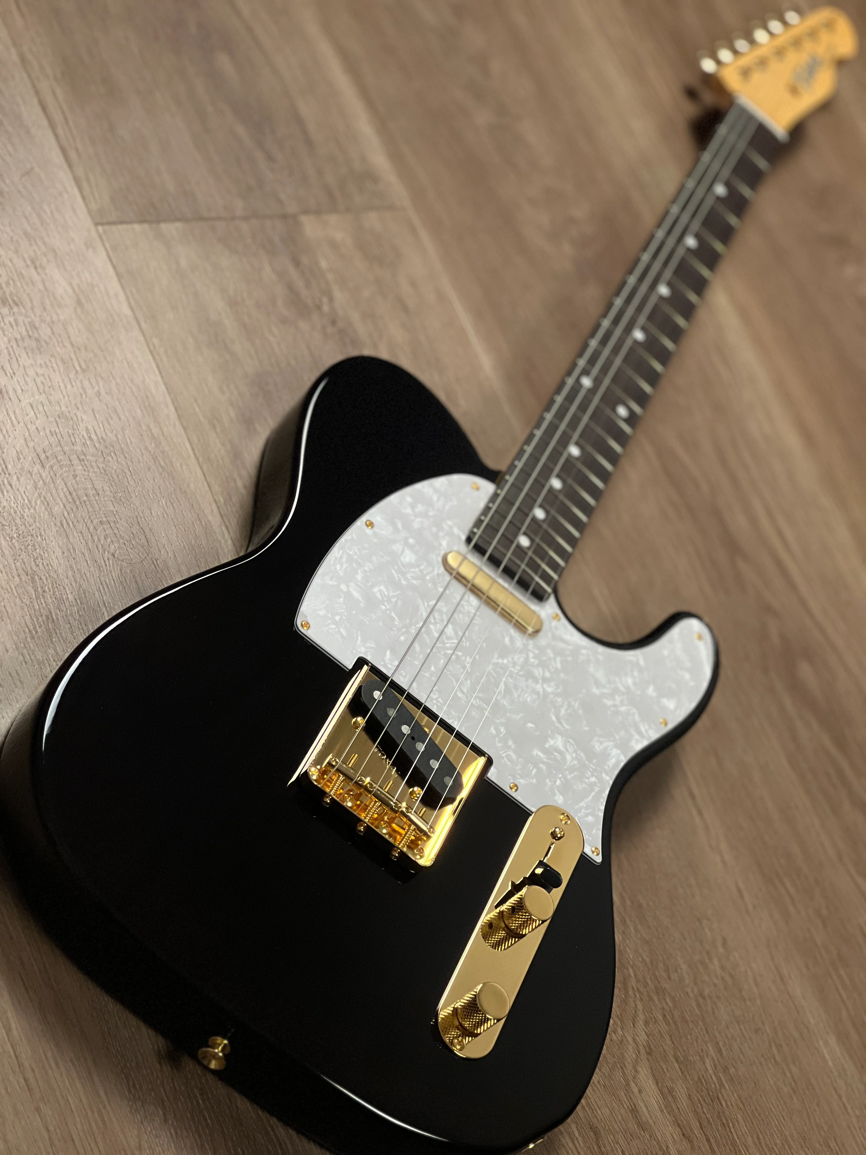 Tokai Japan ATE-102G/R Breezysound Japan in See Thru Black with Gold Hardware 240131 - Image 3