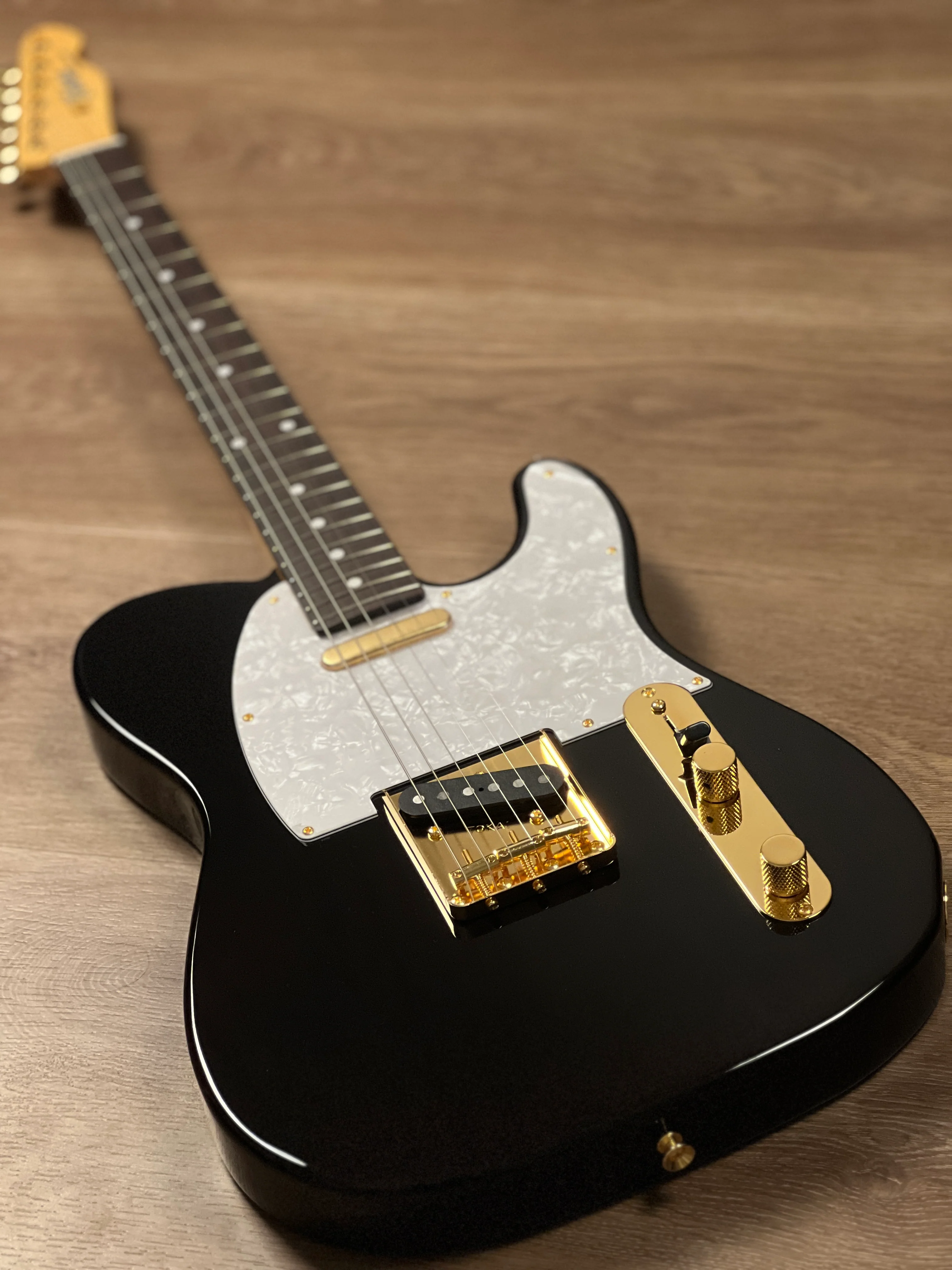Tokai Japan ATE-102G/R Breezysound Japan in See Thru Black with Gold Hardware 240131 - Image 4