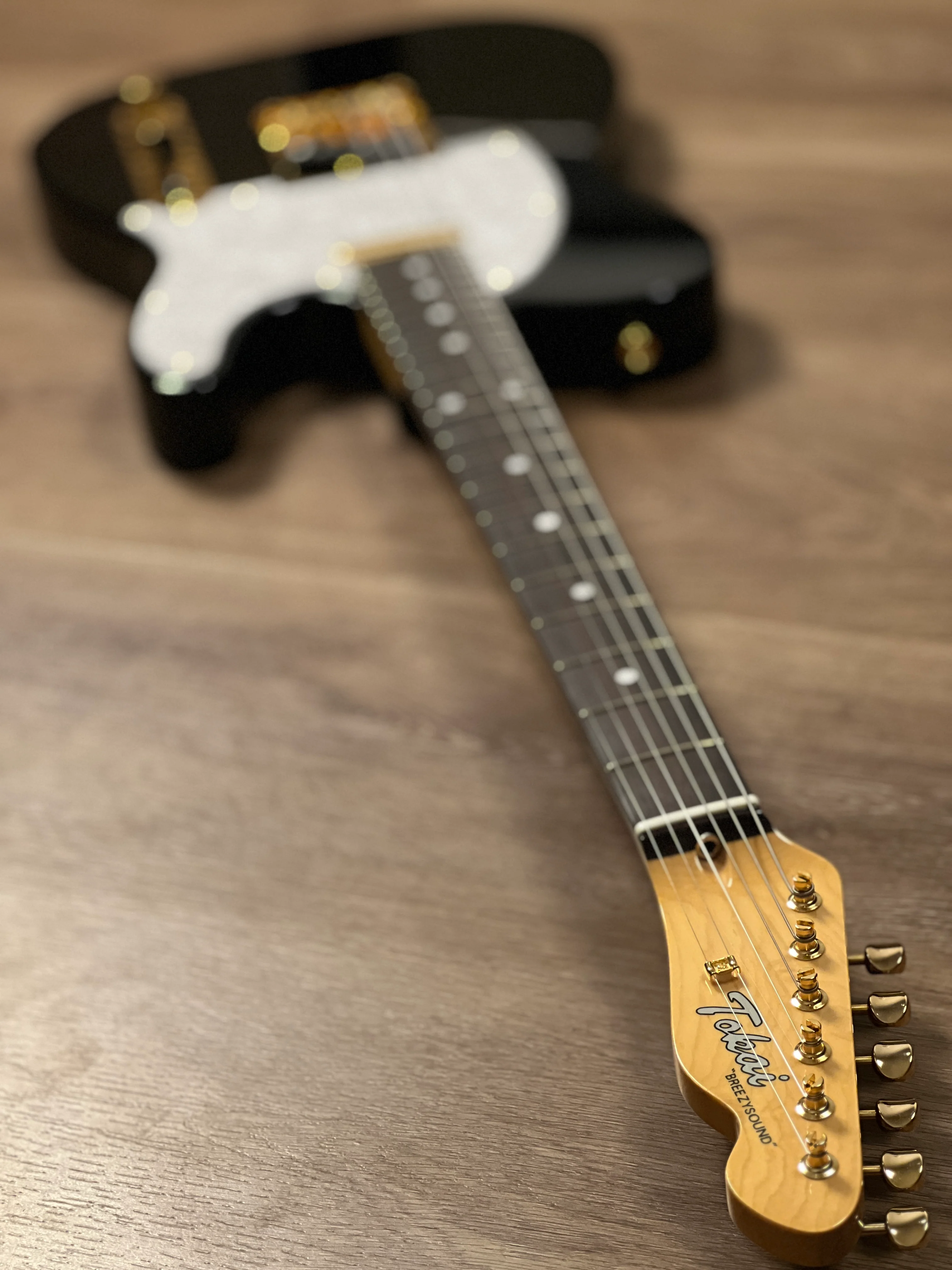 Tokai Japan ATE-102G/R Breezysound Japan in See Thru Black with Gold Hardware 240131 - Image 8