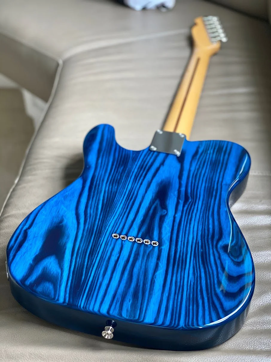 Tokai Japan ATE-137H SBL/R Breezysound Limited Edition in Seethru Blue Roasted Wood with Rosewood FB 191201 - Image 10
