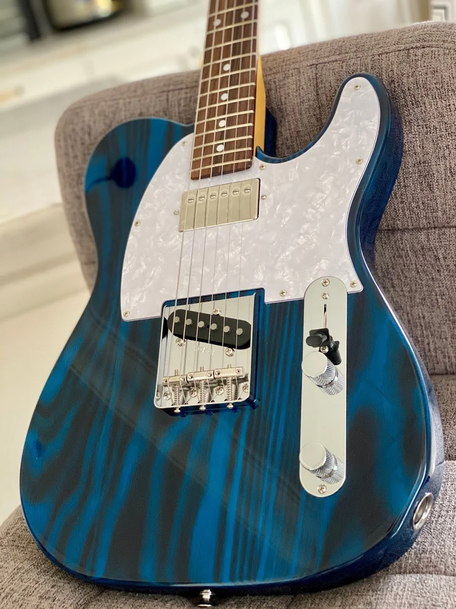 Tokai Japan ATE-137H SBL/R Breezysound Limited Edition in Seethru Blue Roasted Wood with Rosewood FB 191201 - Image 9