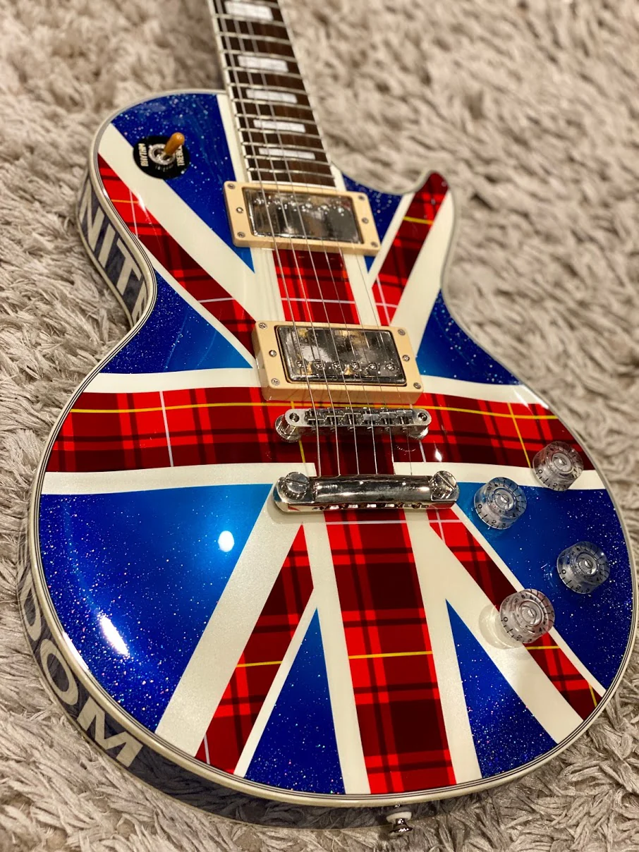 Tokai Love Rock Custom Shop Japan LC Baby Jack DX England Flag - Image 2