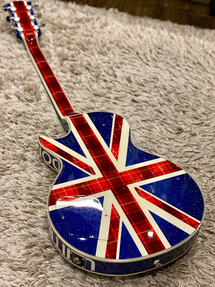 Tokai Love Rock Custom Shop Japan LC Baby Jack DX England Flag - Image 3