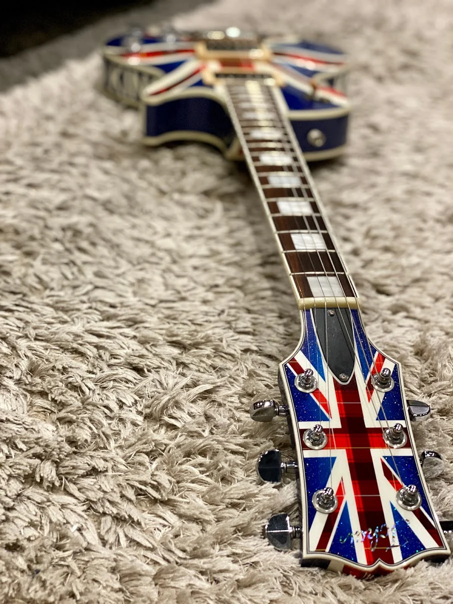 Tokai Love Rock Custom Shop Japan LC Baby Jack DX England Flag - Image 6
