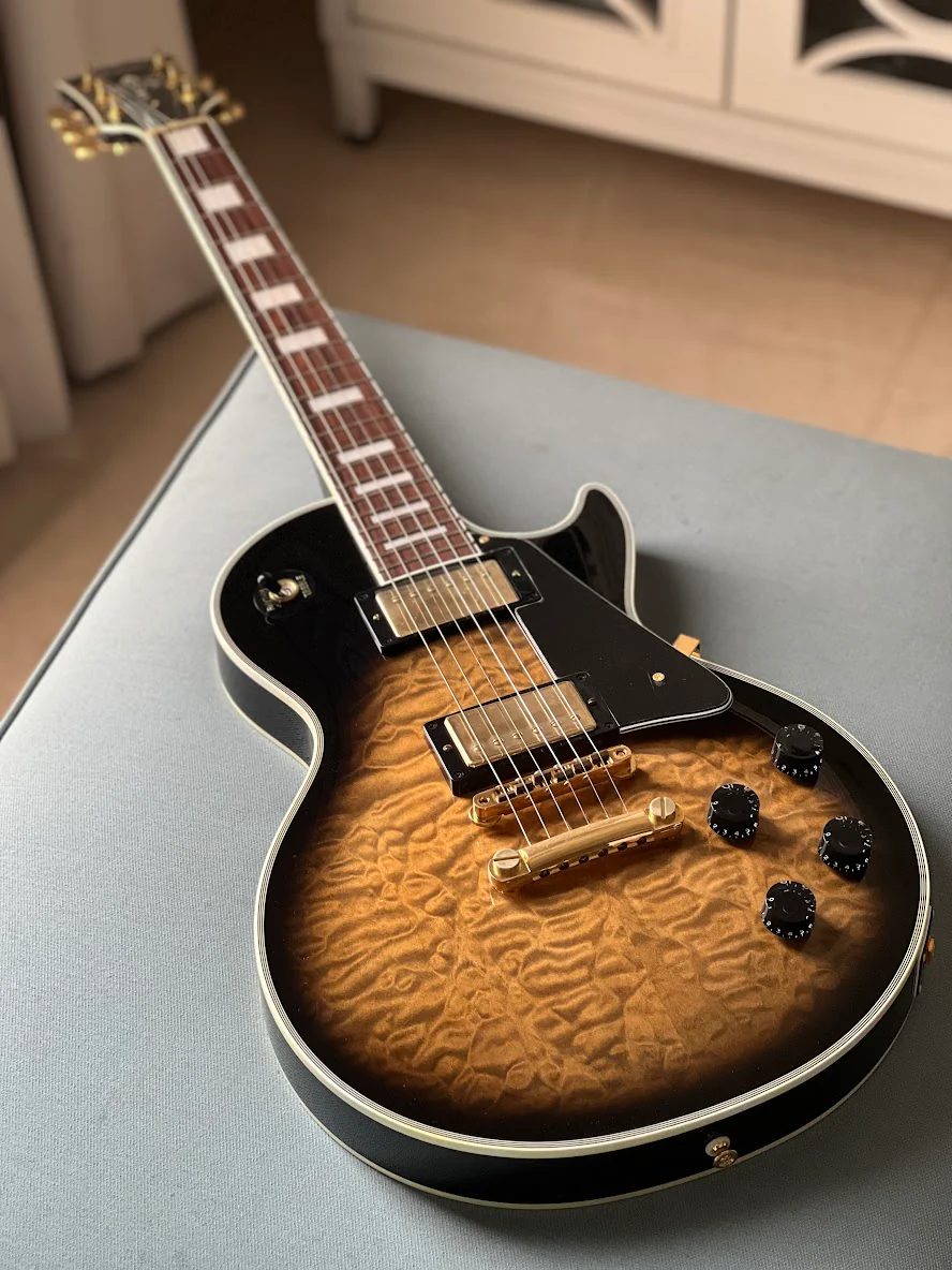 Tokai Love Rock Custom Shop LC-136S Q in Cobra Burst with AAAA Quilted Top - Image 5