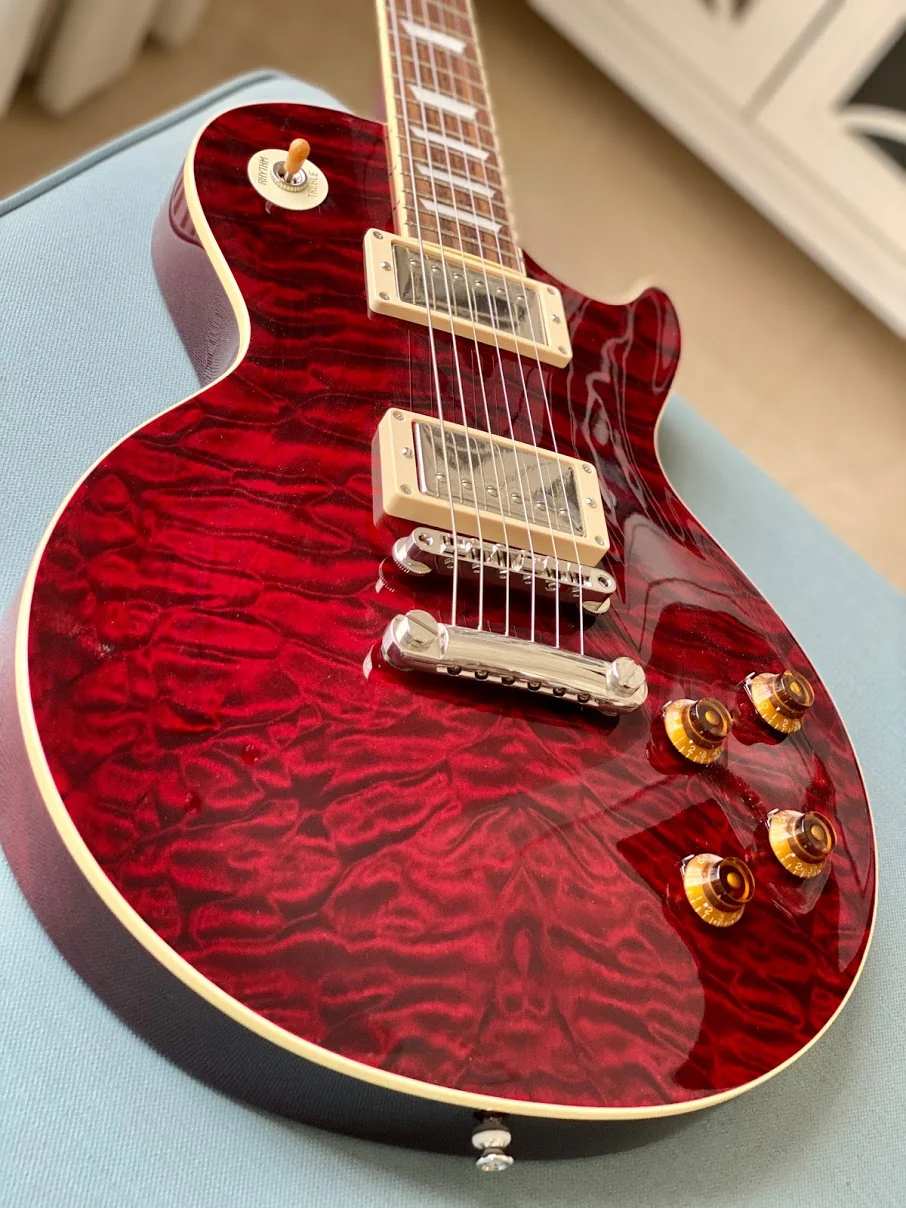 Tokai Love Rock Japan LS-135Q SDR in Seethru Dark Red - Image 3