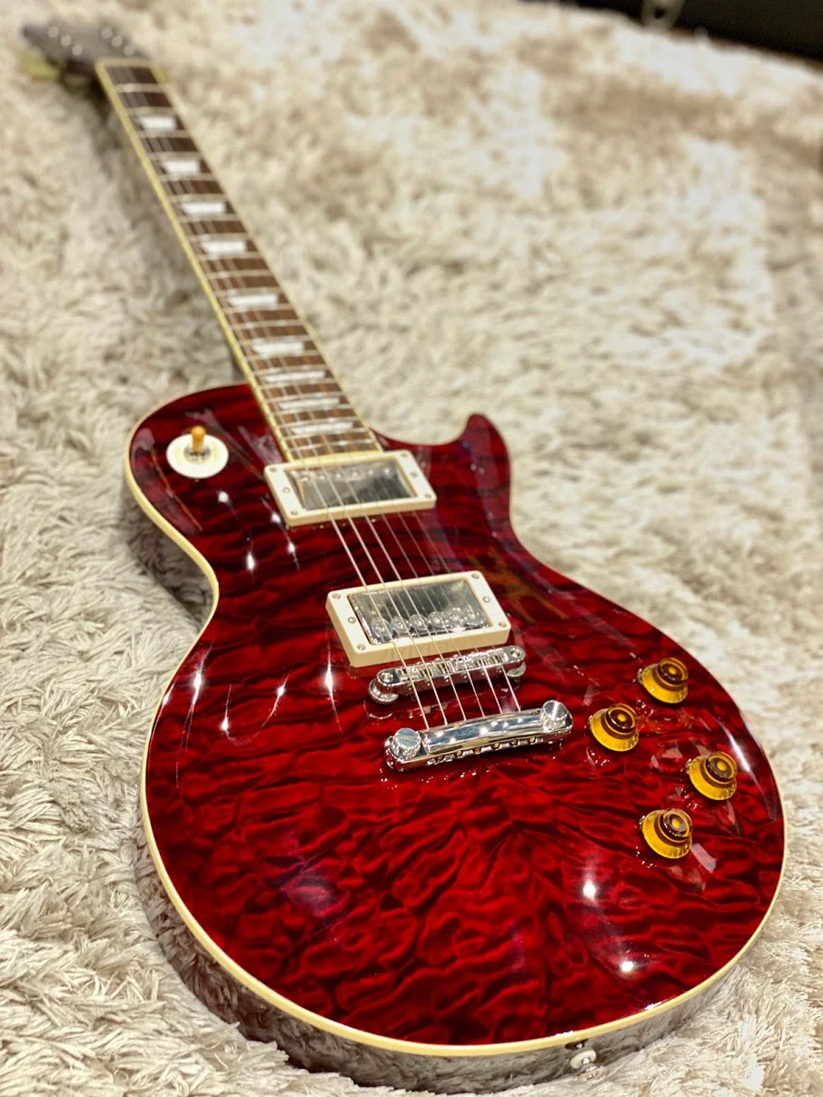 Tokai Love Rock Japan LS-135Q SDR in Seethru Dark Red - Image 9
