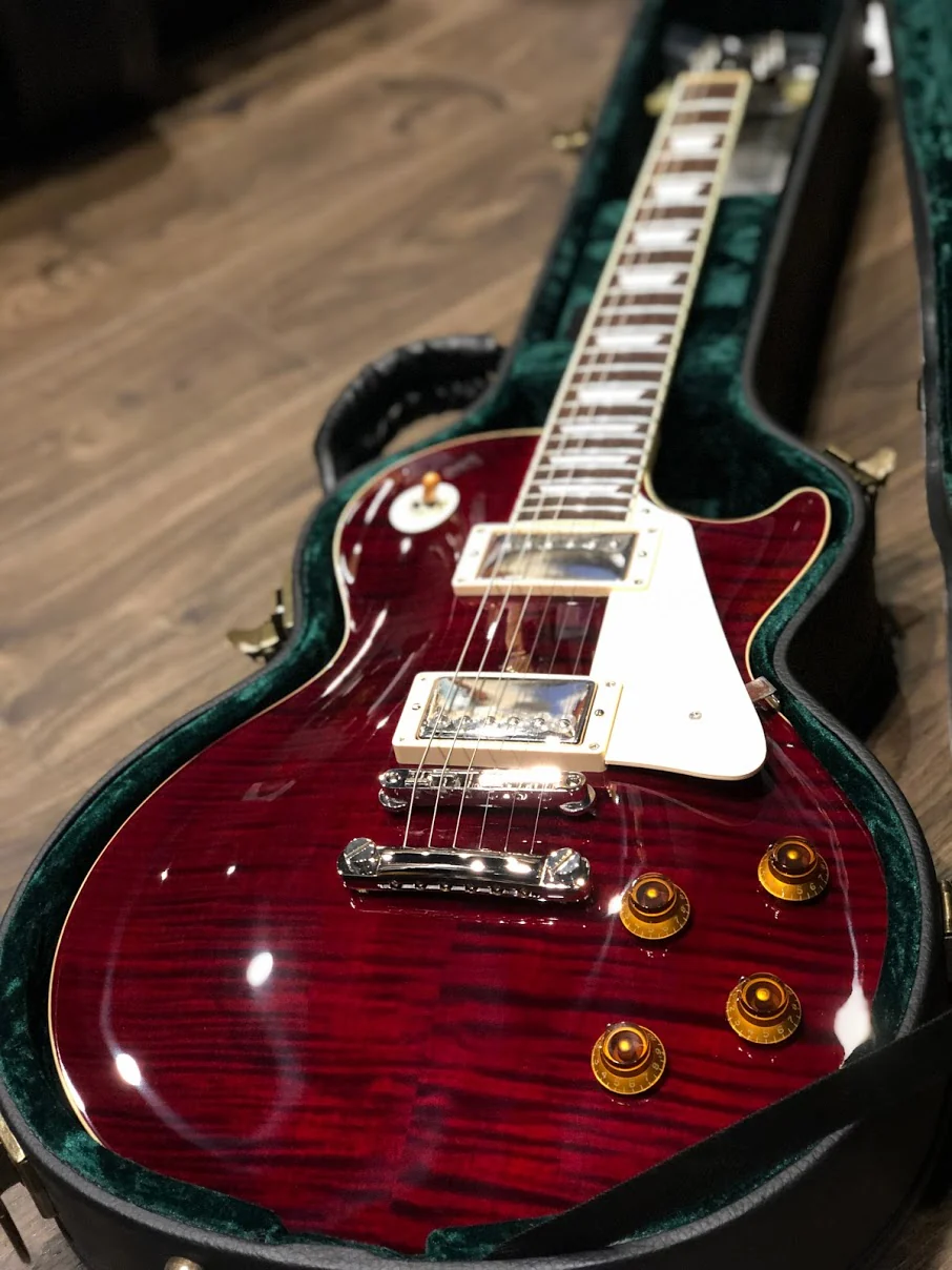 Tokai Love Rock LS-128F SDR Vintage Series Japan in Seethru Dark Red - Image 3