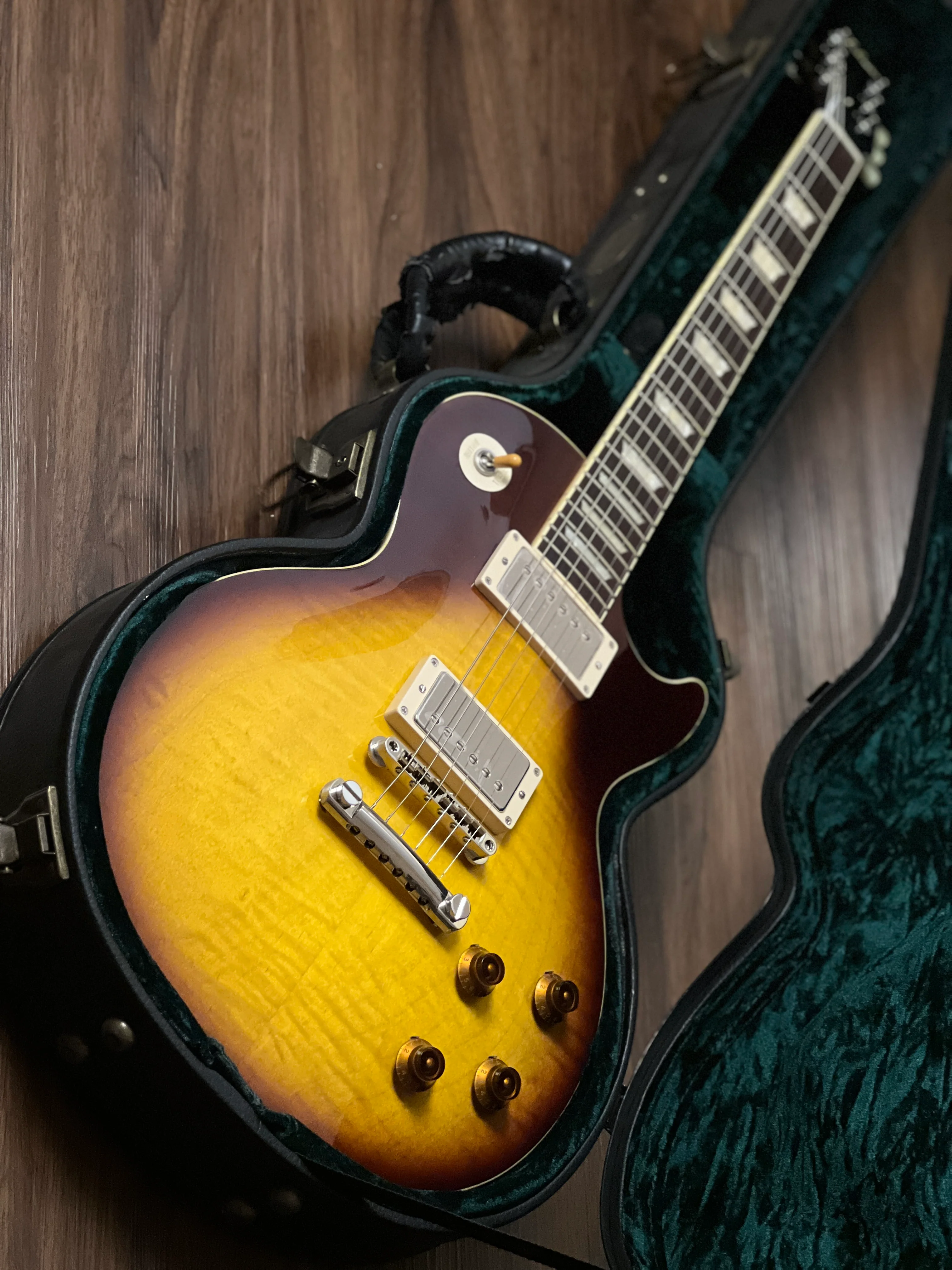 Tokai Love Rock LS-150F-3A BS Premium Series Japan "Reborn Old" with Solid Flamed Maple Top in Brown Sunburst S/N 2247217 - Image 2