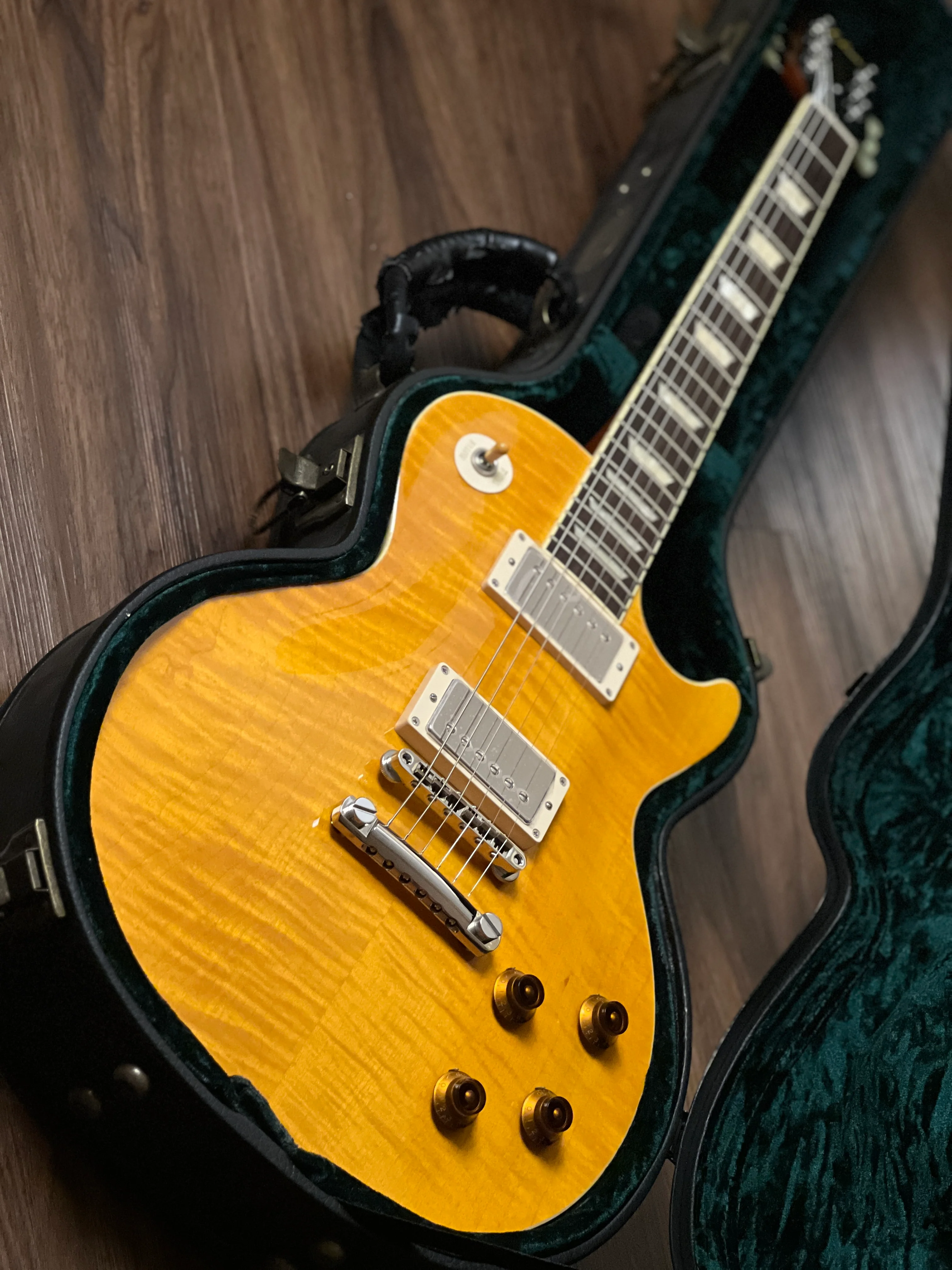 Tokai Love Rock LS-150F-3A LD Premium Series Japan "Reborn Old" with Solid Flamed Maple Top in Lemon Drop S/N 2247219 - Image 5