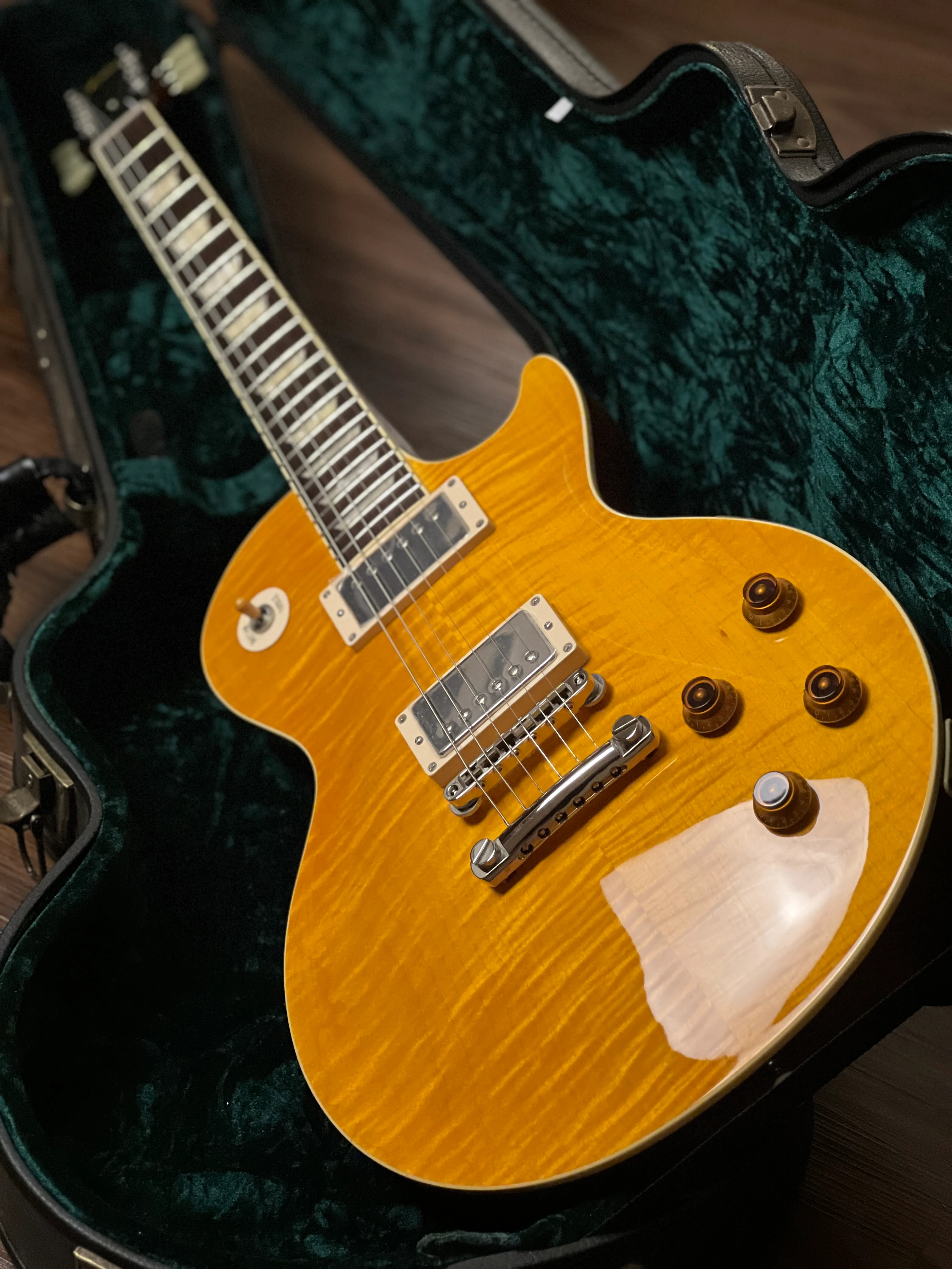 Tokai Love Rock LS-150F-3A LD Premium Series Japan "Reborn Old" with Solid Flamed Maple Top in Lemon Drop S/N 2247219 - Image 7