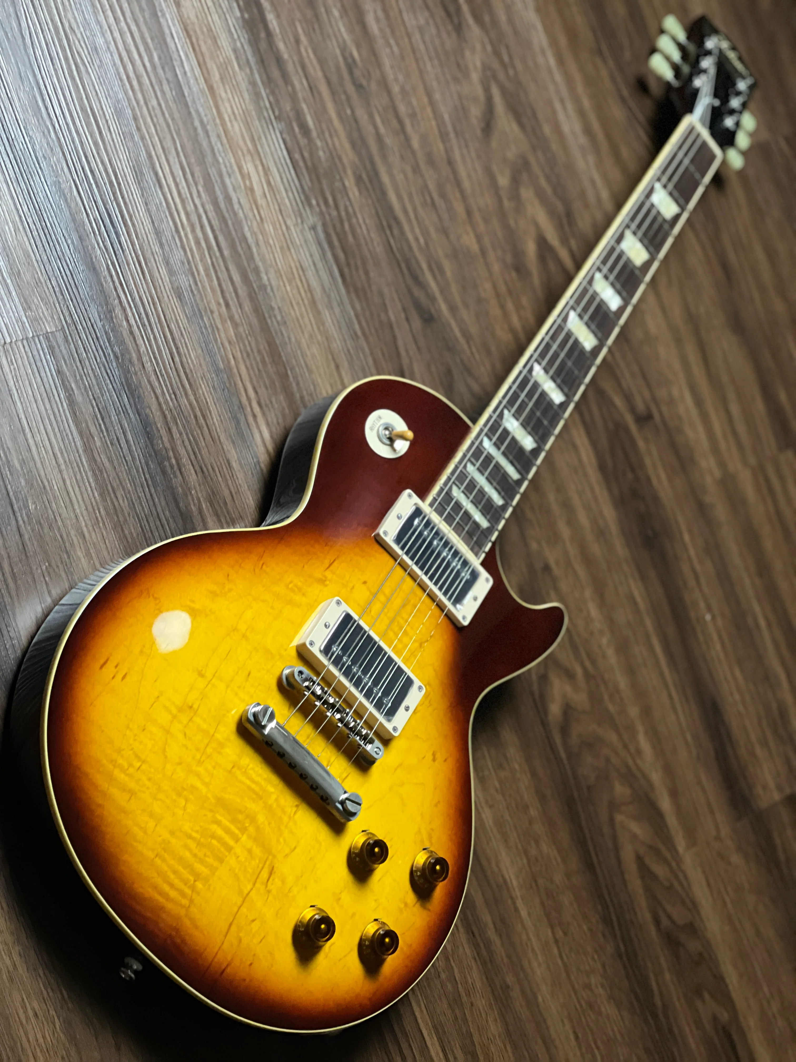 Tokai Love Rock LS-150F-3A TB Premium Series Japan with Solid Flamed Maple Top in Tea Burst 2246261 - Image 3