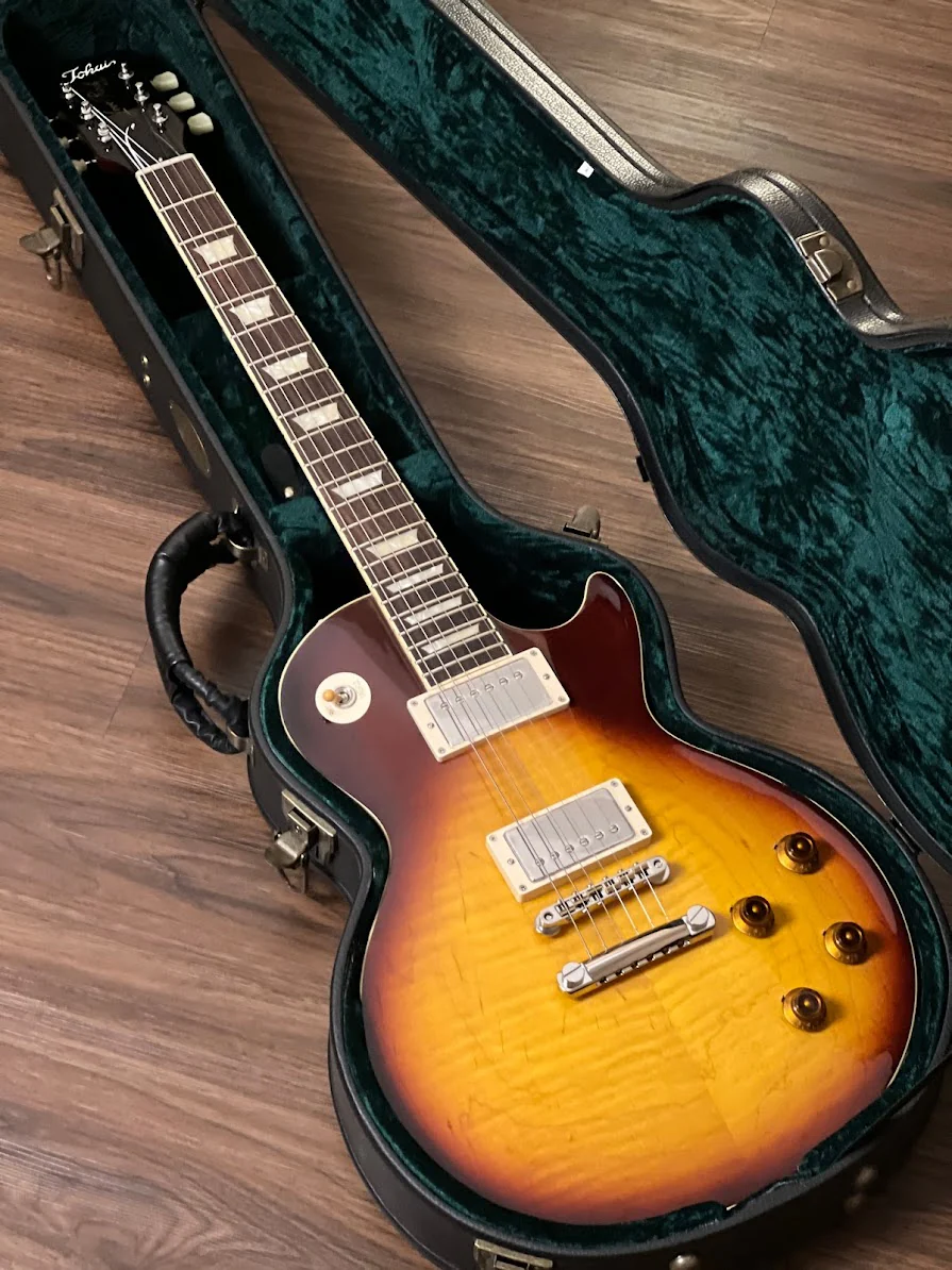 Tokai Love Rock LS-150F-3A TB Premium Series Japan with Solid Flamed Maple Top in Tea Burst 2246260 - Image 5