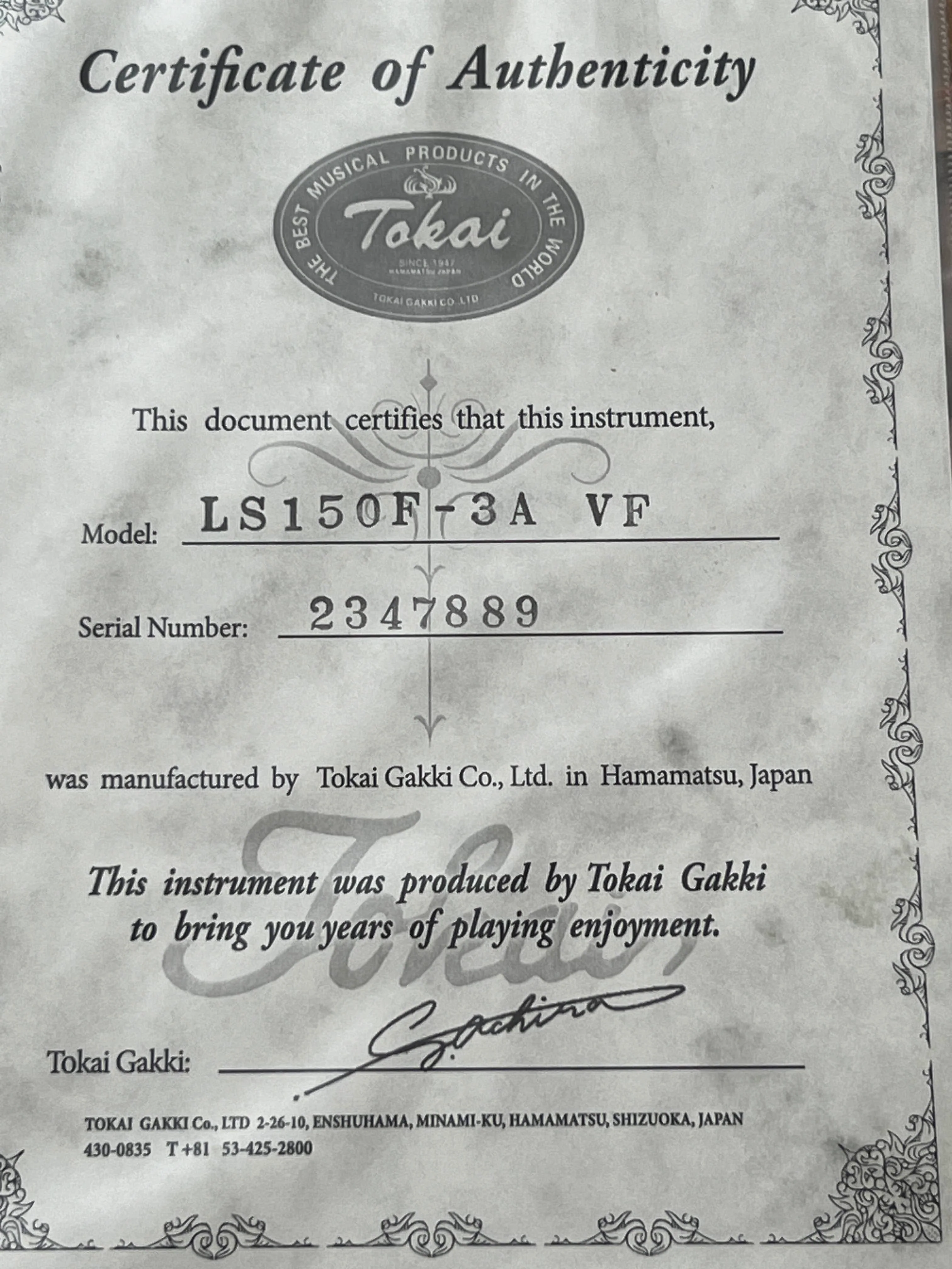 Tokai Love Rock LS-150F-3A VF Premium Series Japan with Solid Flamed Maple Top in Violin Finish S/N 2347889 - Image 12