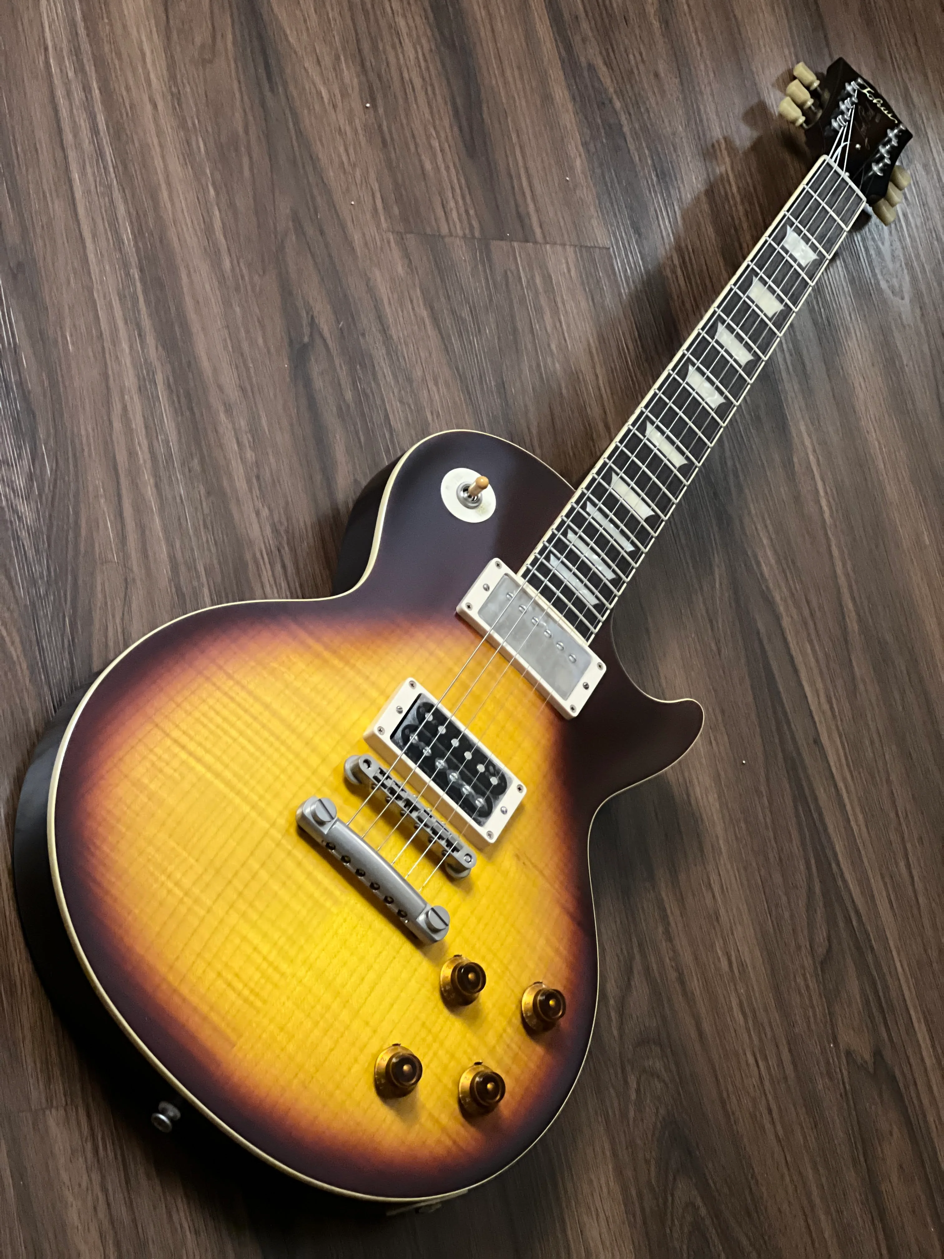 Tokai Love Rock LS150F-3A-RELIC SG/TB Premium Series Japan 3A Solid Flame Top in Tea Burst S/N 2449312 - Image 4