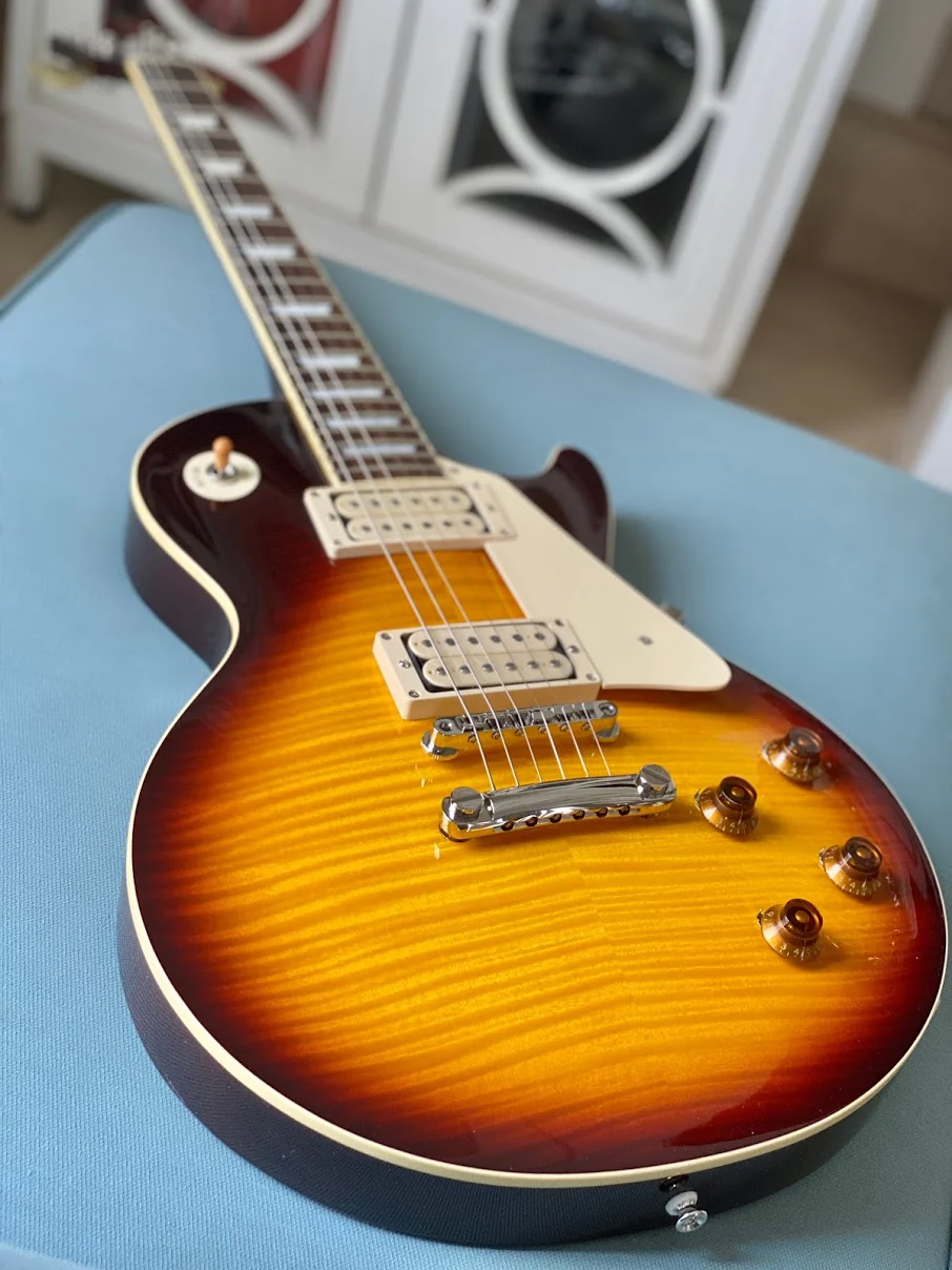 Tokai LS-136F TB Love Rock Japan in Tea Burst with AAAA Flame Top with Cream Pickups - Image 3