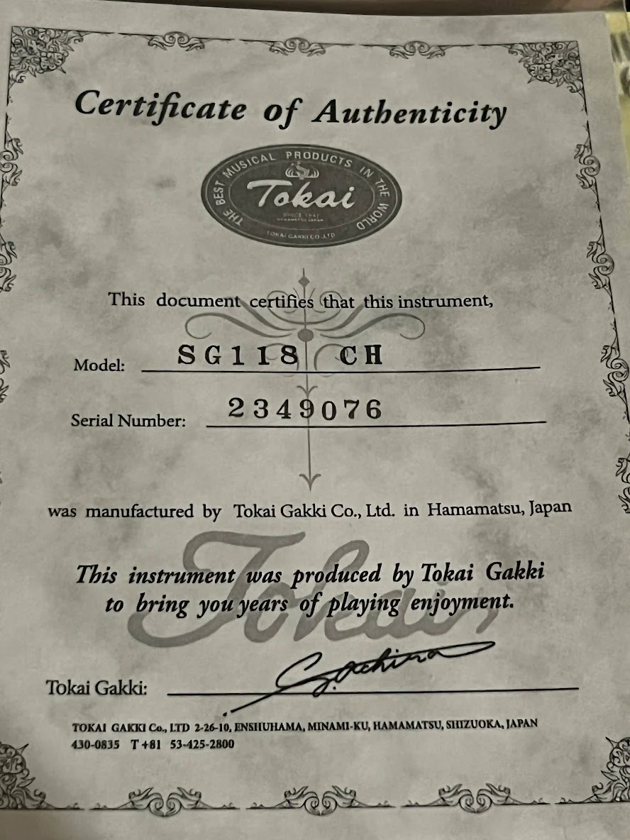 Tokai SG-118 Vintage Series Japan in Cherry 2349076 - Image 7