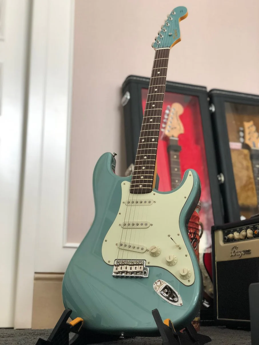 Tokai TST-96 OTM/R Goldstar Sound Japan in Ocean Turquoise Metallic with Matching Headstock - Image 6